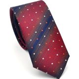 Gaffy Cravatte Lacivert Verev Desenli Bordo Dokuma Kumaş Mendilli Slim Fit Kravat // SDK-2505-3