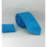 Gaffy KS-15 Mint Yeşili Klasik Düz Renk Mendilli Saten Kravat