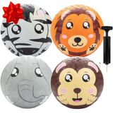 Gaga Animal 12,7 cm Oyun Alanı Topları w Hava Pompası (3 Benzersiz Tasarım) - Teneffüs Yakartopu, Kickball, 4 Kare, Gagaball Resmi Okul veya Yaz Kampı Oyunu için Dayanıklı Kauçuk Paket - Çocuklar için
