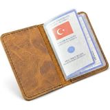 Gaga Hakiki Deri Ruhsat Kabı – El Yapımı Araç Evrak Cüzdanı ve Ruhsat Kılıfı, Günlük Ku