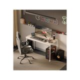 Gaga Mobilya (60X120 BEYAZ MEŞE) Oyuncu Masası Gaming Masa Bilgisayar Çalışma Ofis Masası Metal Ayaklı Gamer Masası