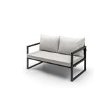 Gaga Mobilya Bahçe,balkon,cafe -metal Koltuk Kanepe ,bahçe Mobilyası (128CM AÇIK GRİ)