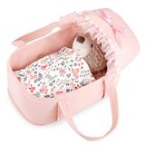Gagaku pembe bebek beşiği 33 cm dantel gölgelik yastık yumuşak bebek taşıma çantası bebekler ve yumuşak oyuncaklar bebek yatağı aksesuarları