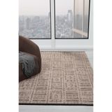 Gaia Bej Halı Yıkanabilir Kaymaz Taban Şönil Kilim Dokuma Pamuk Taban Kilim 10352 Bej 100 x 200