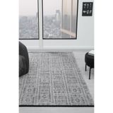Gaia Gri Halı Yıkanabilir Kaymaz Taban Şönil Kilim Dokuma Pamuk Taban Kilim 10336 Gri 80 x 300