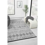 Gaia Gri Halı Yıkanabilir Kaymaz Taban Şönil Kilim Dokuma Pamuk Taban Kilim 10338 Gri 100 x 200