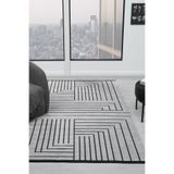 Gaia Gri Halı Yıkanabilir Kaymaz Taban Şönil Kilim Dokuma Pamuk Taban Kilim 10339 Gri 100 x 300