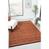 Gaia Kiremit Halı Yıkanabilir Kaymaz Taban Şönil Kilim Dokuma Pamuk Taban Kilim 10319 Kiremit 160 x 230
