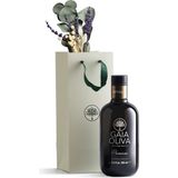 Gaia Oliva Premium Ayvalık Erken Hasat Natürel Sızma Zeytinyağı Ve El Yapımı Çiçekli Hediye Seti