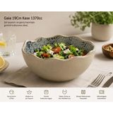 Gaia Porselen Kase, 1370CC, Tekli, Bulaşık Makinesinde Yıkanabilir ve Mikrodalga Uyumlu, Salata V