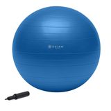 Gaiam 05 – 52205 toplam vücut denge topu seti, 75 cm patlamaya karşı dayanıklılık, yoga topu, hava pompası ve egzersiz videosu, mavi