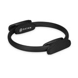 Gaiam Pilates Ring 30,48 cm Fitness Çemberi - Hafif ve Dayanıklı Köpük Dolgulu Kollar | Kolları, Uyluklar/Bacaklar ve Çekirdek için Esnek Direnç Egzersiz Ekipmanları, Siyah