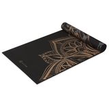Gaiam Yoga Minderi Premium Baskı Tersinir Ekstra Kalın Kaymaz Egzersiz ve Fitness Minderi, Her Türlü Yoga, Pilates ve Zemin Egzersizleri için, 6 mm, Mermer Bronz Madalyon