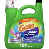 Gain +Odor Defense Sıvı Çamaşır Deterjanı 107 Yıkama 4.55LT