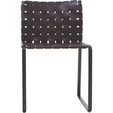 Gajah Tress Siyah Deri Kolsuz Yemek Odası Sandalyesi 48 x 79 cm - Standart