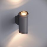 Gala Çift Yönlü Modern Duvar Apliği - 18 cm Alüminyum Gövde - IP65 Su Geçirmez Dış Mekan Bahçe Lambası - Antrasit Gri LED Cephe Aydınlatması - 3000K Gün Işığı Yukarı Aşağı Aydınlatma