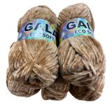 Gala Eco Soft Kadife Örgü İpi 5'li Set 500 gr 24 Kahverengi