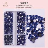 Gala Professional 6 Farklı Boyut Safire Crystal Taş Tırnak Süsleme