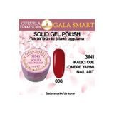 gala smart Kalıcı Oje Yeni Nesil Solid Gel Polish 3 in 1 NO:008