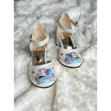 Gala Stil Gala Unicorn Baskılı Topuklu Kız Çocuk Ayakkabı - Gümüş