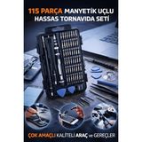 Galacticevo 115 Parça Manyetik Uçlu Hassas Tornavida Seti Profesyonel Tamir Kiti Telefon Laptop Saat Elektronik Onarım Seti