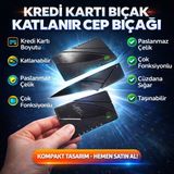 Galacticevo Kredi Kartı Bıçak Katlanabilir Cep Bıçağı Paslanmaz Çelik Çok Amaçlı