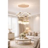 Galaksi Modern Helezon Sarkıt Led Avize 3 Renk Sarı Rose Gold Kaplamalı Toplu Kelebek Taşlı 4+1 HELEZYON MODEL 3 RENK