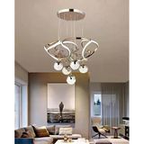 Galaksi Modern Sarkıt 5+1 Papatya Gold Ledli Sarkıt Avize