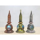 Galata Kulesi Temalı El Çanı 11cm - Metal, Sesli Dekoratif Obje