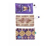 Galata Kulesi ve Kilim Desenli 3'Lü Makyaj Çantası Avantaj Seti,Kalemlik,Cüzdan Akrilik Bez Çanta TGDC0012