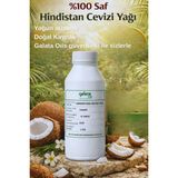 Galata Oils Hindistan Cevizi Yağı Soğuk Sıkım Saf ve Doğal Vegan 1 lt