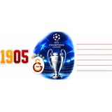 Galatasaray 1905 Şampiyonlar Ligi Temalı Taraftar Etiketi – Defter Kalemlik Matara Dosya Sticker – 4,5x10 cm – 24 Adet - MODEL-2