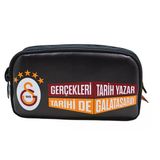 Galatasaray 2 Bölmeli 5 Yıldızlı Gerçekleri Tarih Yazar Suni Deri Yüzey Kalem Çantası (25690)