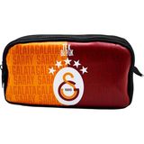 Galatasaray 2 Bölmeli Renkli Suni Deri Kalemlik 5 Yıldızlı Desenli Tek Büyük Kapasiteli (25686)