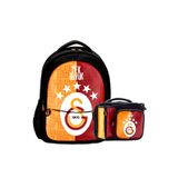 Galatasaray 3 Bölmeli 5 Yıldızlı Tek Büyük Suni Deri Okul + Beslenme Çantası