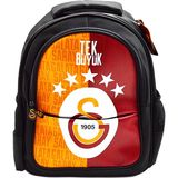 Galatasaray 3 Bölmeli 5 Yıldızlı Tek Büyük Suni Deri Okul Sırt Çantası (25683)