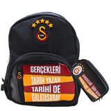 Galatasaray 4 Bölmeli 5 Yıldızlı Gerçekleri Tarih Yazar Suni Deri Yüzey Okul Çantası + Kalemlik