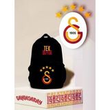 Galatasaray 5 Yıldız Detaylı Koleksiyon Siyah Sırt Çantası