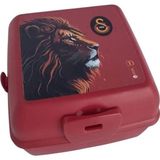 Galatasaray Aslan Desenli Beslenme Kabı 4 Bölmeli Çatal Kaşıklı Beslenme Kutusu