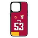 Galatasaray Barış Alper Yılmaz Parçalı Forma iPhone 13 Pro Kılıf (Cam) - Lisanslı Orijinal