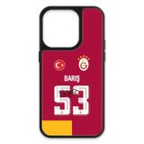 Galatasaray Barış Alper Yılmaz Parçalı Forma iPhone 15 Pro Kılıf (Cam) - Lisanslı Orijinal