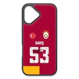 Galatasaray Barış Alper Yılmaz Parçalı Forma iPhone 17 Kılıf (Cam) - Lisanslı Orijinal
