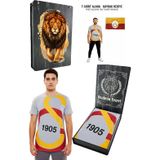 Galatasaray Büyük Logolu Tee Gri T-shirt Bayrak ve UV Kutu Hediyeli