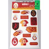 Galatasaray "dekomus Cep Defteri Hediyeli" Lisanslı 3D Şekilli Etiket/stıcker - Çok Renkli