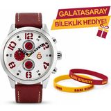 Galatasaray Deri Kol Saati U13856 - GS Bileklik Hediyeli - Standart