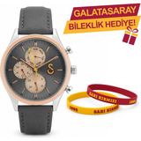 Galatasaray Deri Kol Saati U13857 - GS Bileklik Hediyeli - Standart