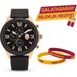 Galatasaray Deri Kol Saati U13926 - GS Bileklik Hediyeli - Standart