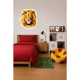 Galatasaray Duvar Sticker Aslan 90 cm - Lisanslı Orijinal - 90 x 90 cm - Renkli