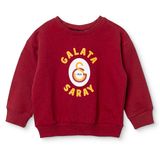Galatasaray Erkek Bebek Lisans Sweatshirt Bisiklet Yaka Uzun Kol - Kırmızı