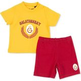 Galatasaray Erkek Bebek Pijama Takımı Bisiklet Yaka Kısa Kol Reçme - Kırmızı - 9 - 12 Ay